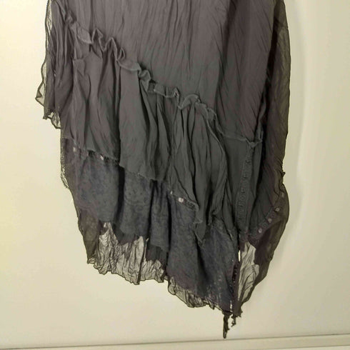 マンゴー MNG アシンメトリーキャミワンピース シワ加工 レディース import:S